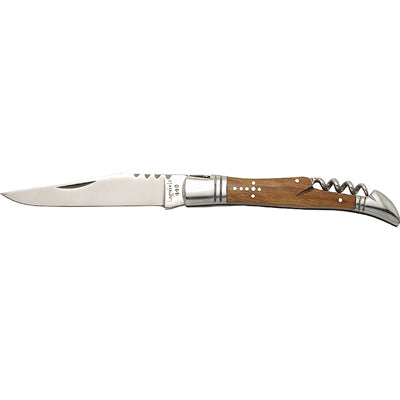 Baladeo Tradition Folding Knife with Corkscrew, Olive Handle