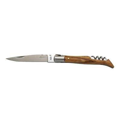 baladeo Tradition Pocket Knife with Corkscrew, Ash Wood Handle