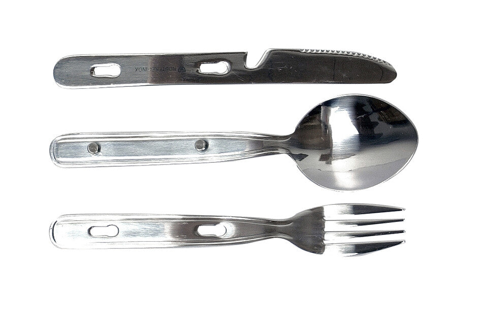 BasicNature Biwak Hiking Cutlery 3 Segments