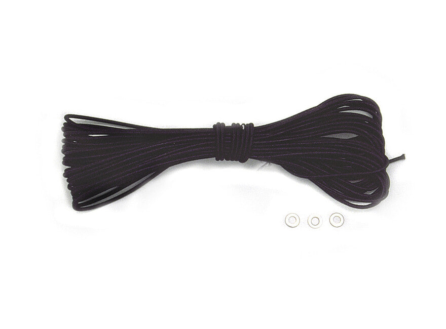 BasicNature Rubber Cord Black 2 mm 10 m