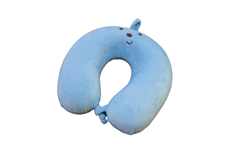 BasicNature Kids Neck Pillow, Blue