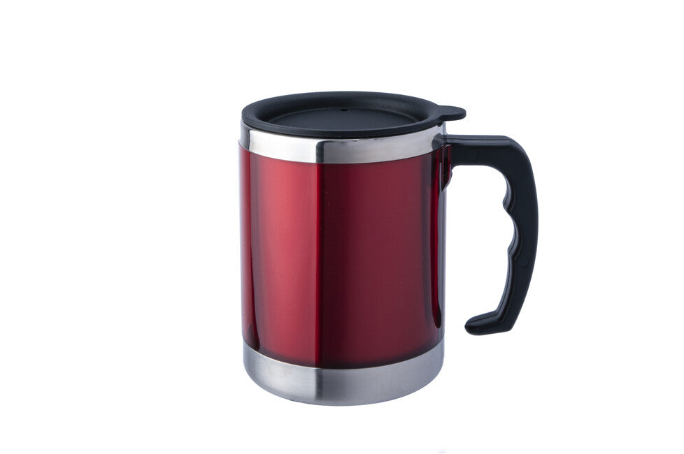 BasicNature MUG Nerezová termoska červená 0,42 l
