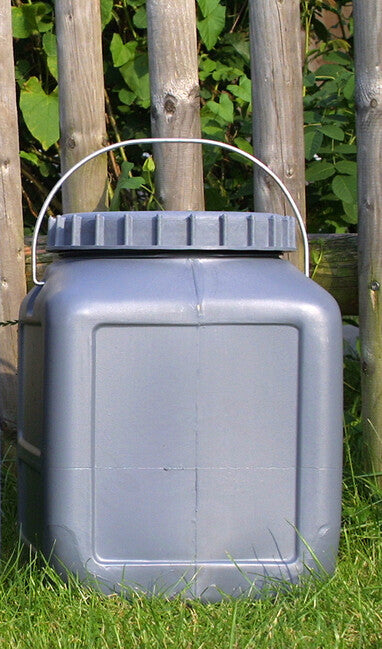BasicNature Wide Mouth Container, Grey, 20L, Square