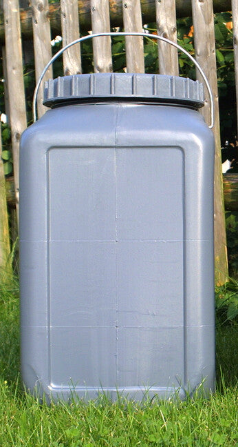 BasicNature Wide-Mouth Container Grey 30L Square