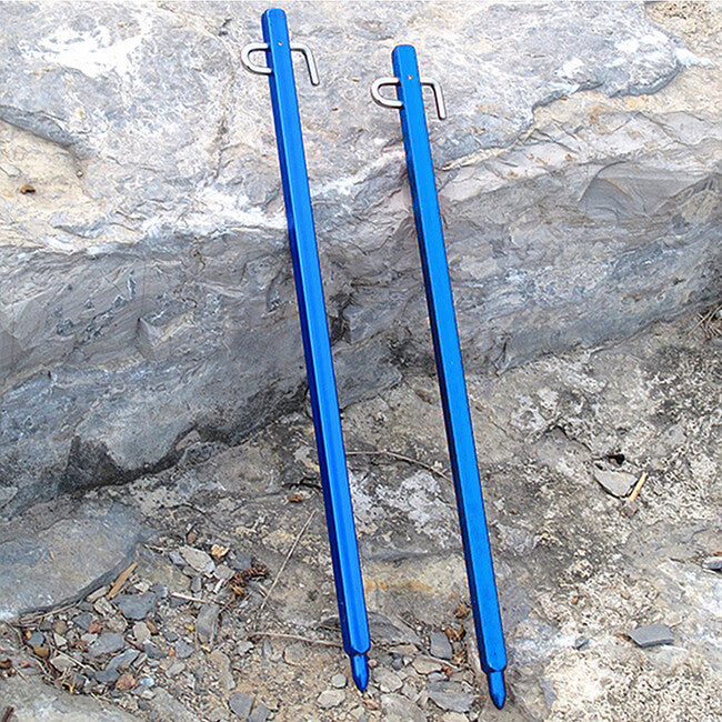 BasicNature Steady Tent Pegs 30cm Blue 4pcs