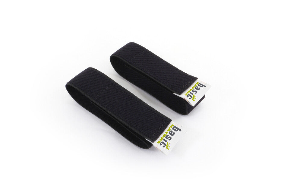 BasicNature STRAPits Elastic Straps, Black, 50 cm, 2 pcs