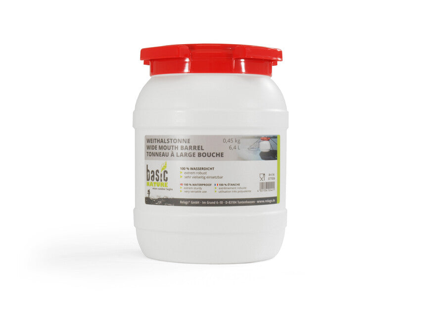 BasicNature Water Carrier Wide Mouth White 6.4L