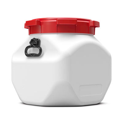 BasicNature Water Container Wide Mouth Square White 40L