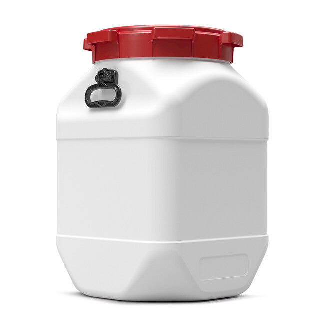 BasicNature Jerrycan Wide Mouth, Square, White 66L