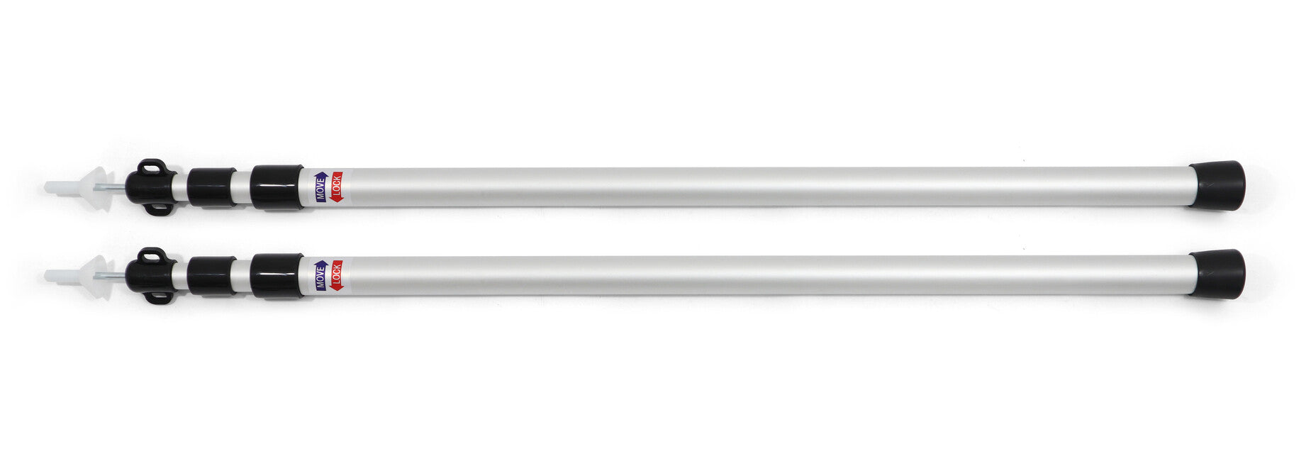 BasicNature Telescopic Aluminum Poles Large, 100-240 cm 2 pcs