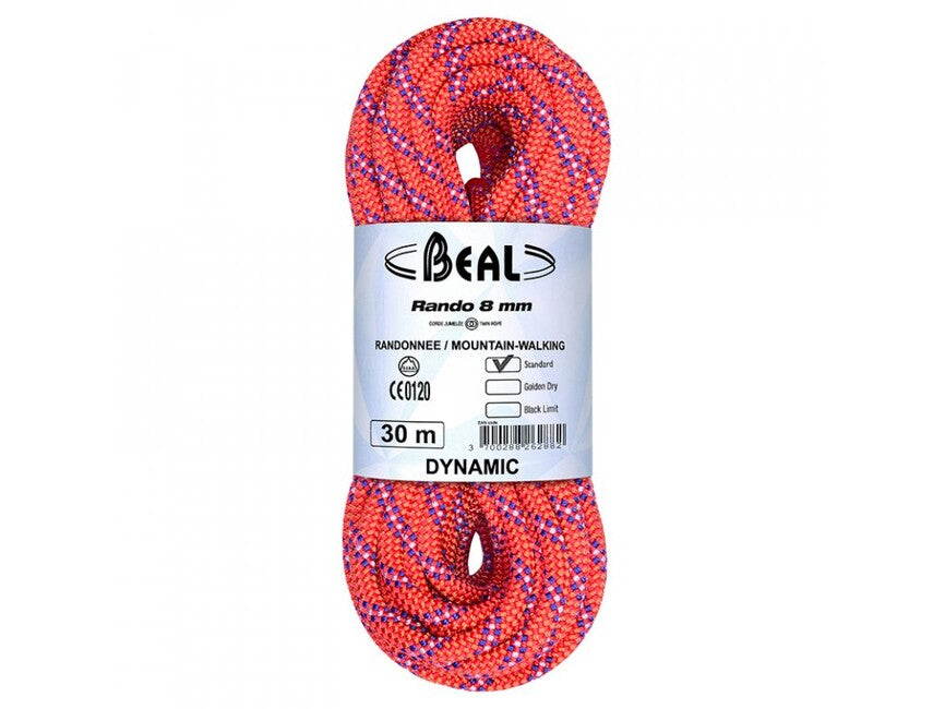 BEAL Rando 8mm Double Rope, 20m, Orange