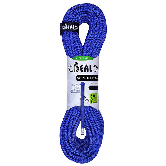 BEAL Wall School Unicore Climbing Rope 10.2 mm 20 m, Blue