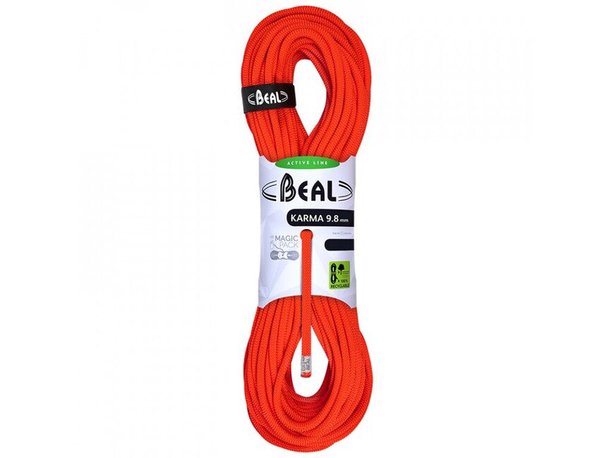 Beal Karma Single Rope 9.8 mm, Solid Orange 40 m