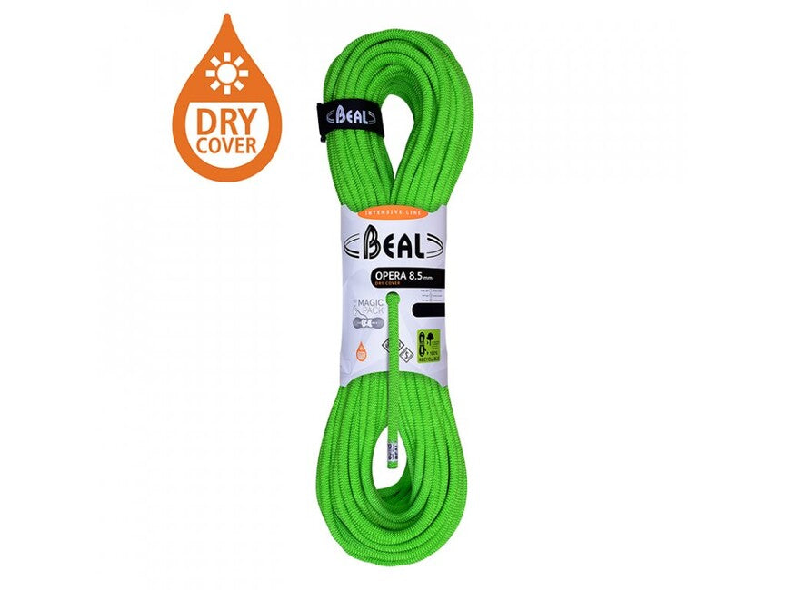 BEAL Opera Unicore Climbing Rope 8.5mm 200m, Green