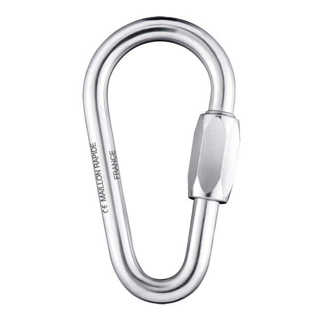 BEAL Mailona Pear-Shaped Carabiner, 10 mm Galvanized