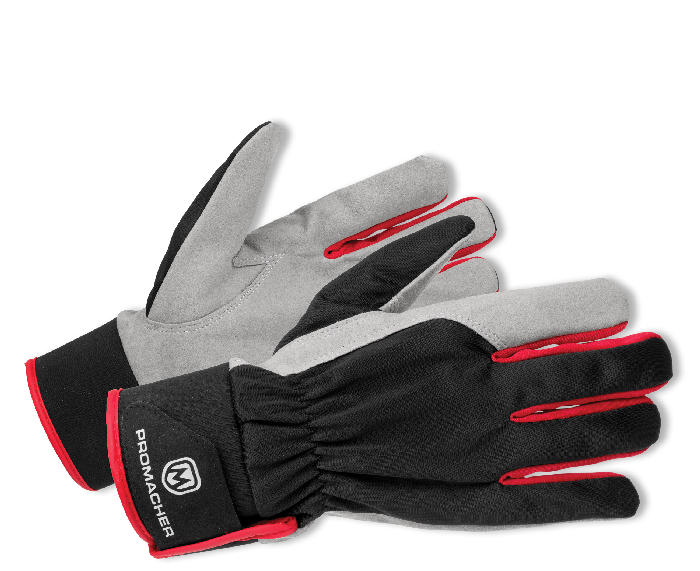 BENNON CARPOS VELCRO Protective Gloves, Grey/Orange (12 pcs)