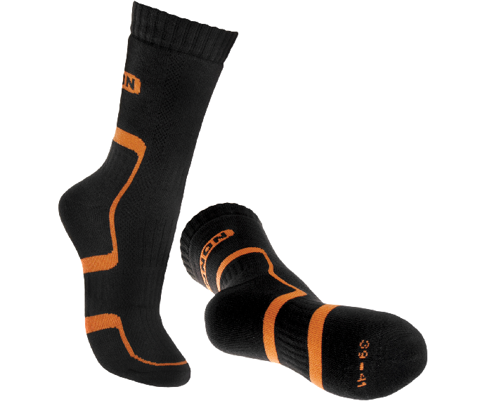 Bennon Trek Sock Trekking Socks, Black/Orange