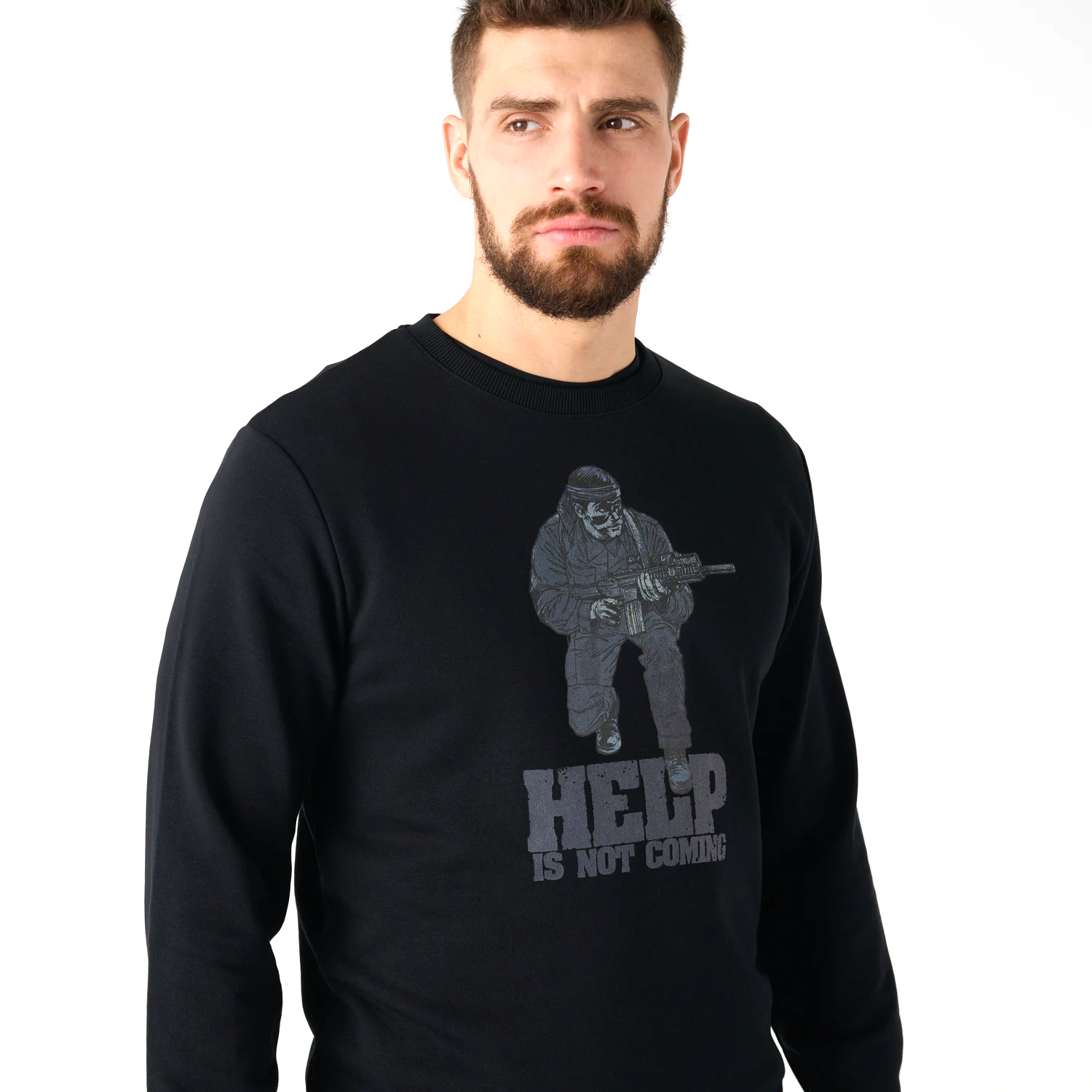 Helikon-Tex Help is not coming mikina, čierna