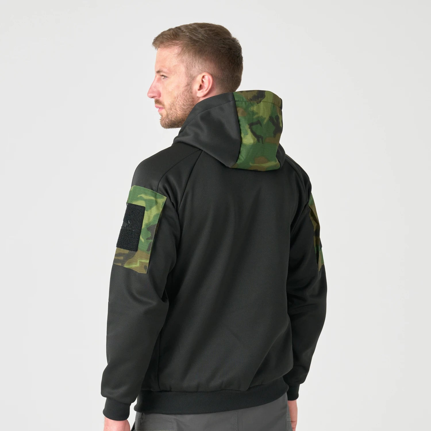 Helikon-Tex ROGUE HOODIE bunda, BLACK/US WOODLAND – detail 1