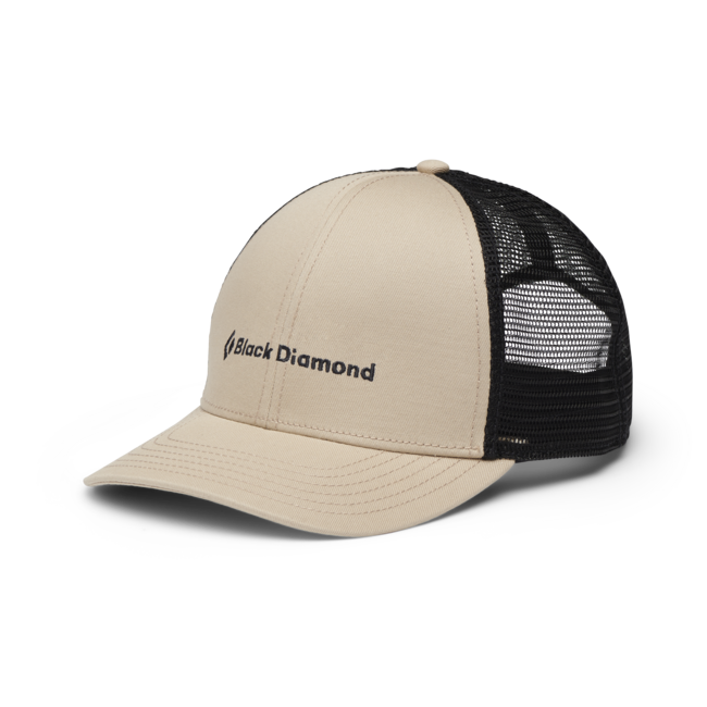 Black Diamond BD Trucker Cap, Khaki-Black-BD Wordmark