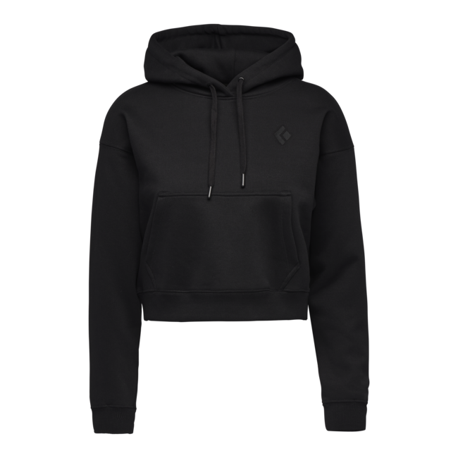 Black Diamond Women's Crop Hoodie, Black