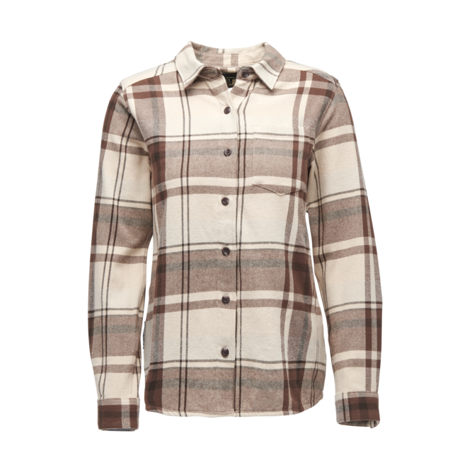 Black Diamond Dámska flanelová košeľa Project Flannel, chalk pink-walnut plaid