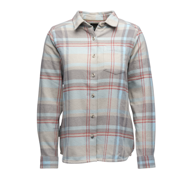 Black Diamond Dámska flanelová košeľa Project Flannel, pewter-belay blue plaid