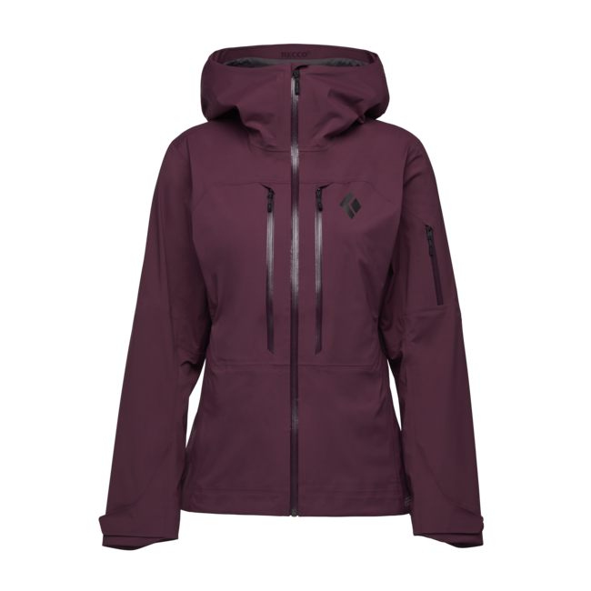 Black Diamond Women's Recon Lt Stretch Shell Ski Jacket, Blackberry