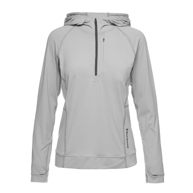 Black Diamond Alpenglow Pro Women's Fleece Hoodie, Pewter