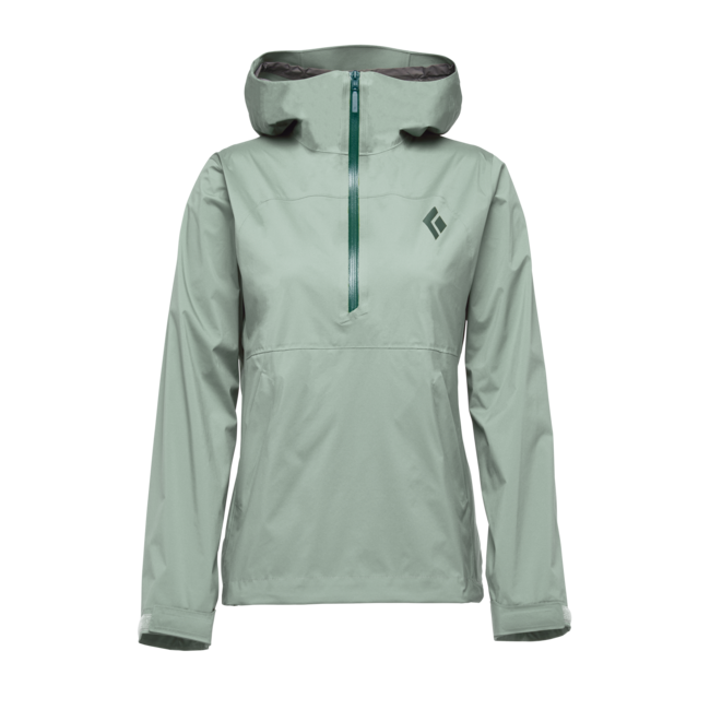 Black Diamond Women's Stormline Stretch Anorak, Foam Green