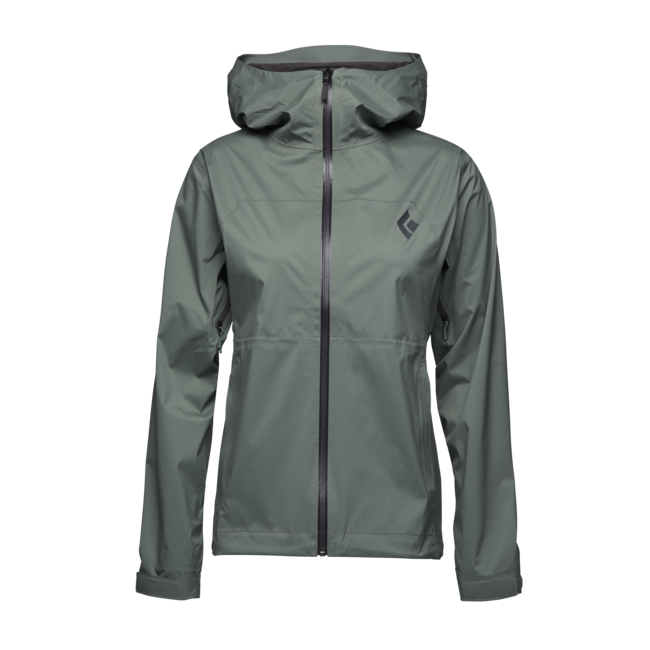 Black Diamond Women's Stormline Stretch Rain Shell, Laurel Green