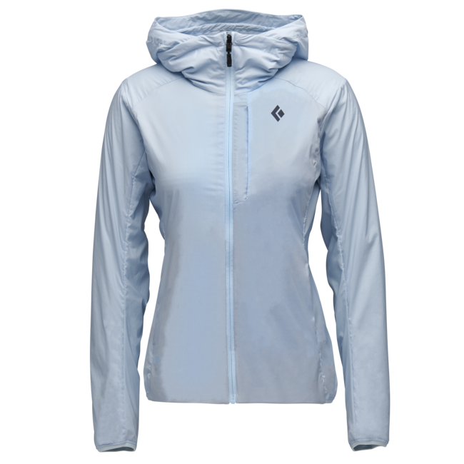 Black Diamond Women's Alpine Start Insulated Hoody Softshell Jacket, Belay Blue