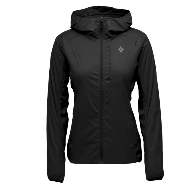 Black Diamond Women's Softshell Jacket Alpine Start Insulated Hoody, Black