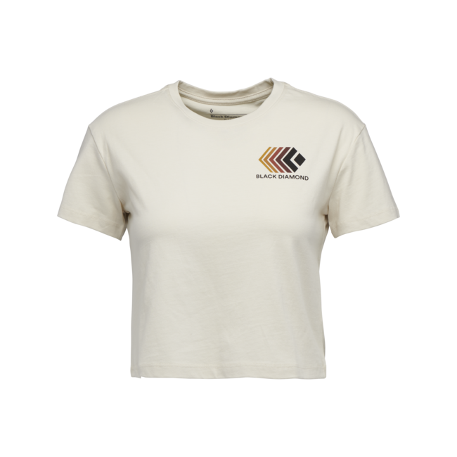 Black Diamond Women's Crop T-Shirt Faded, Off White