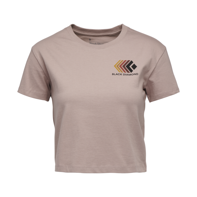 Black Diamond Women's Crop T-Shirt Faded, Pale Mauve