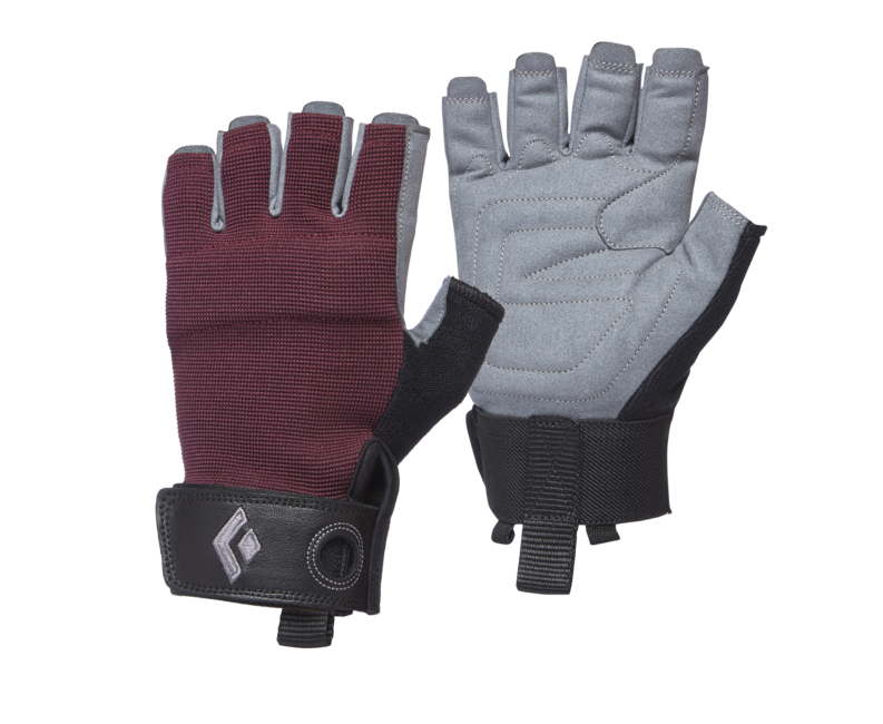 Black Diamond Crag Half-Finger Climbing Gloves Women's, Burgundy