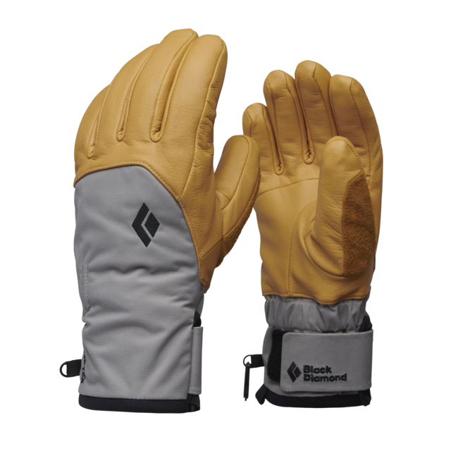 Black Diamond Legend Women's Leather Gloves, Natural-Steel Grey