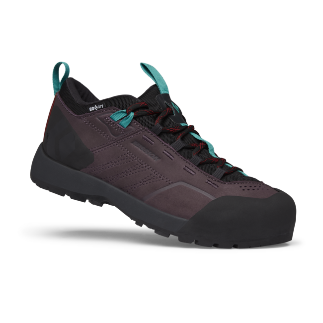 Black Diamond Women's Mission Low Waterproof Approach Leather Shoes, Mulberry-Black