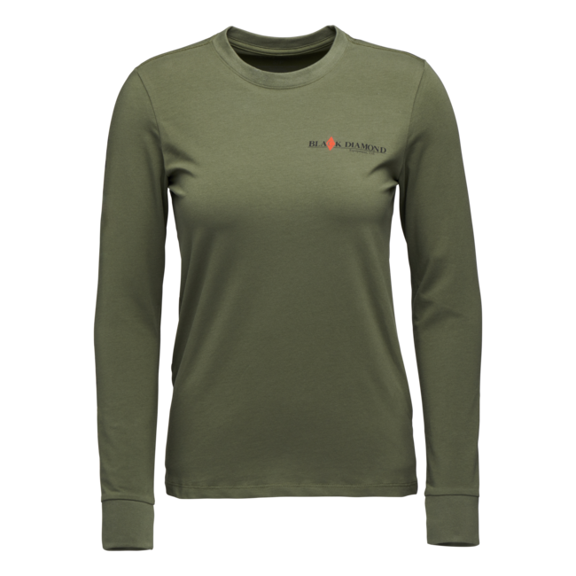 Black Diamond Women's Heritage Wordmark Long Sleeve Shirt, Tundra