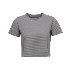 Black Diamond BD Stripe women's short-sleeve t-shirt, off white-charcoal