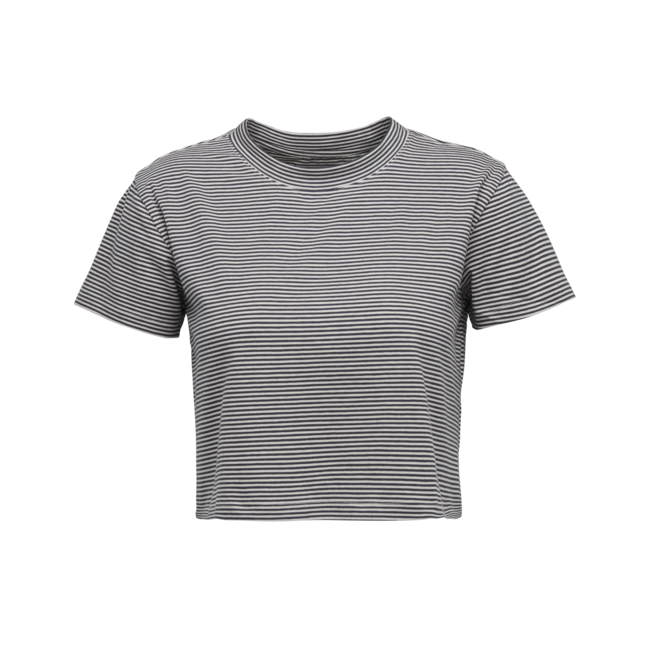 Black Diamond Women's T-Shirt BD Stripe, Off White-Charcoal