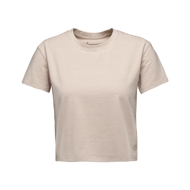 Black Diamond Women's T-Shirt BD Stripe, Off White-Pale Mauve