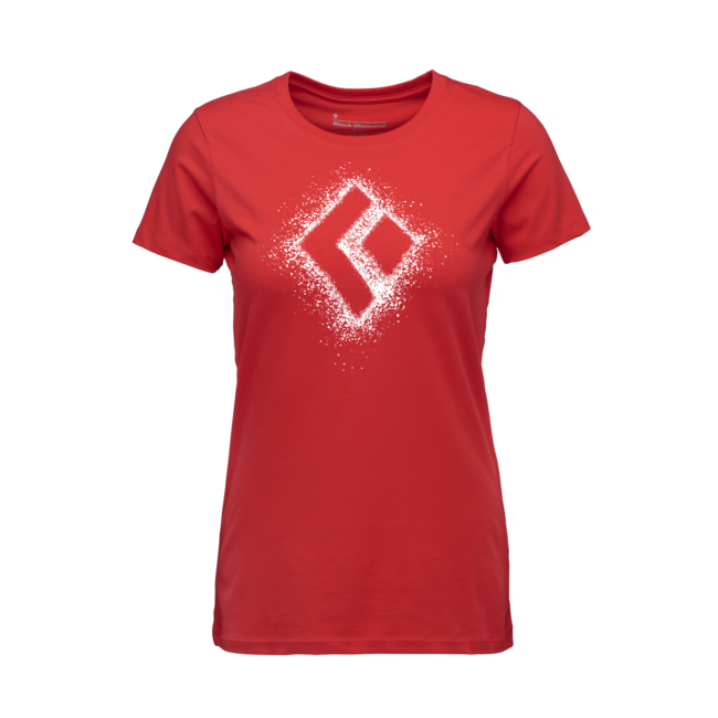 Black Diamond Women's T-Shirt Chalked Up 2.0, Coral Red