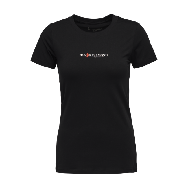 Black Diamond Women's Heritage Wordmark T-Shirt, Black