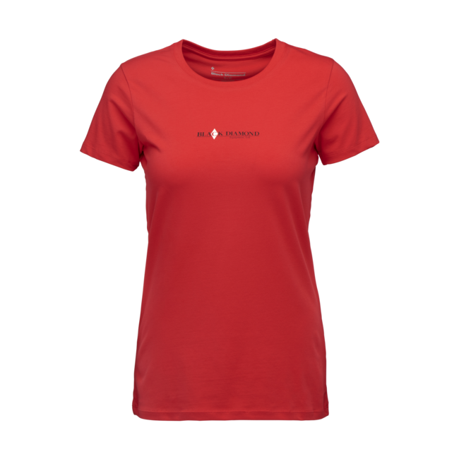 Black Diamond Women's Heritage Wordmark T-Shirt, Coral Red
