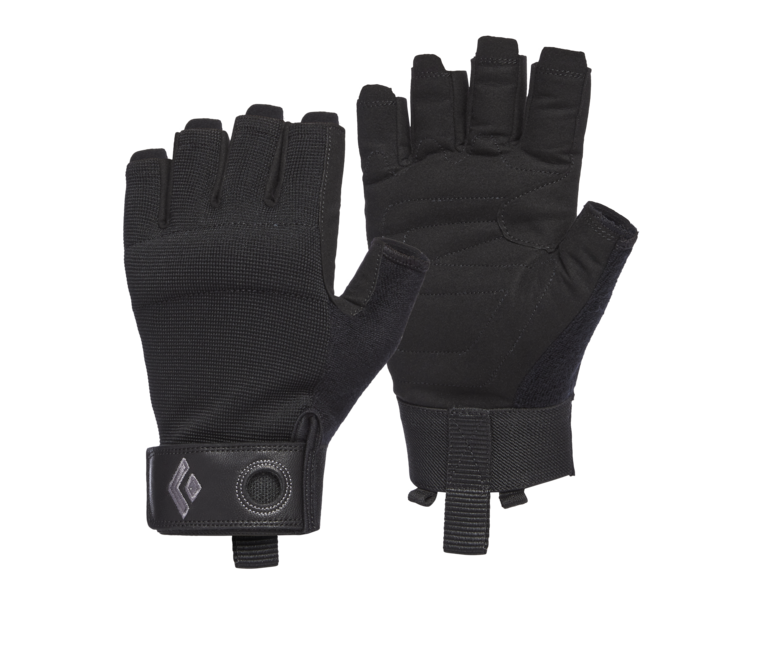 Black Diamond Crag Half-Finger Climbing Gloves, Black