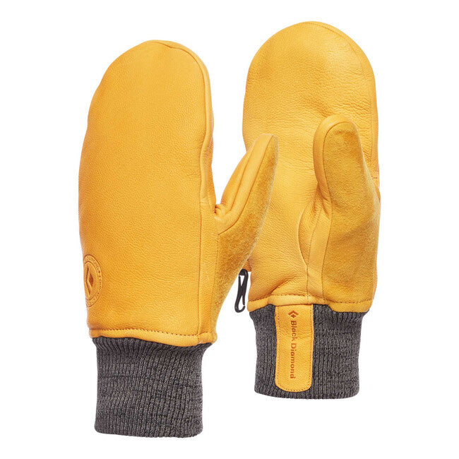 Black Diamond Dirt Bag Mitts Leather Gloves, Natural