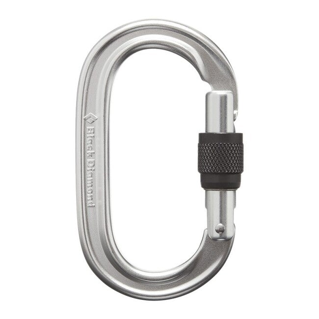 Black Diamond Oval Carabiner with Keylock Screwgate, Polished