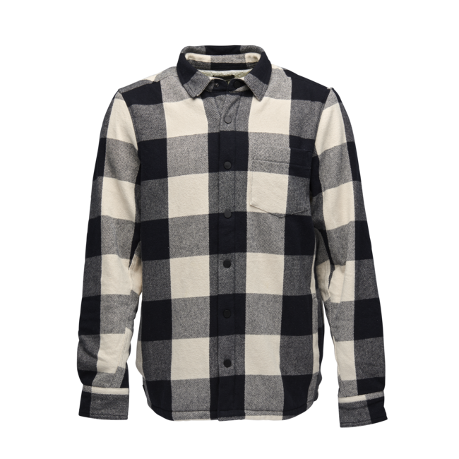 Black Diamond Project Lined Flannel Men's Shirt, Black-Off White Plaid