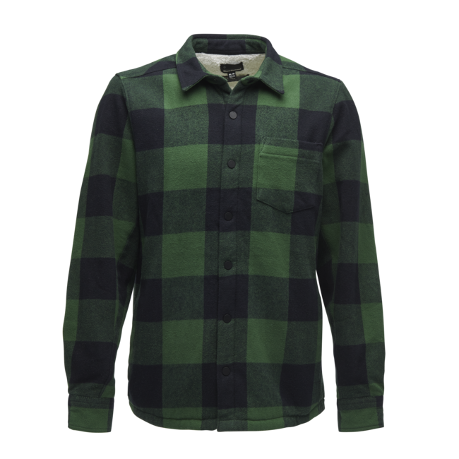 Black Diamond Women's Project Lined Flannel Men's Shirt, Palm Green-Black Plaid